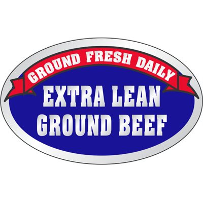 Lean Ground Beef Foil Label