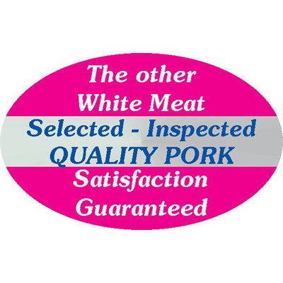 The Other White Meat Foil Pork Labels, Stickers
