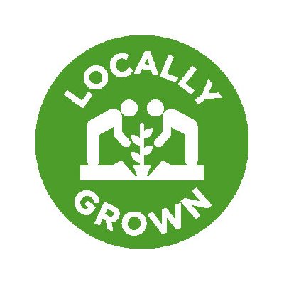 Locally Grown 1" Label