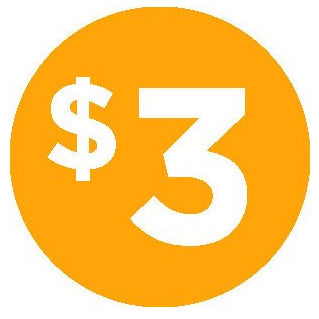 $3 Price Label - 1" Circle