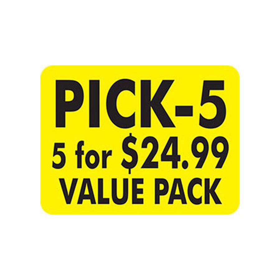 Pick 5 For $24.99 Label