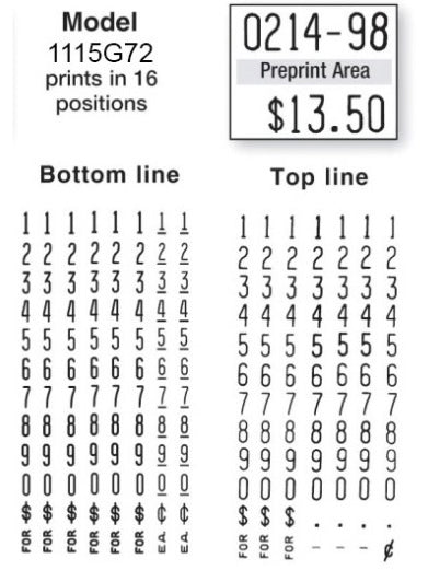 Monarch 1115-72 Price Gun Labeler