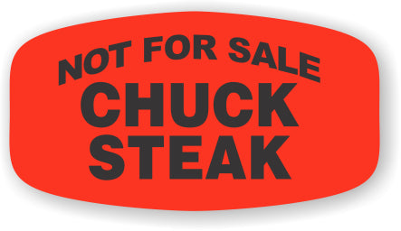 Chuck Steak Not For Sale DayGlo Labels, Stickers