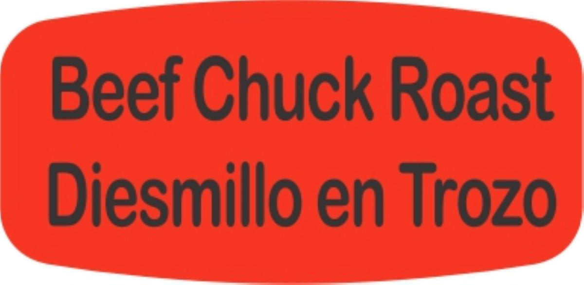 Beef Chuck Roast / Diesmillo en Trozo DayGlo Label