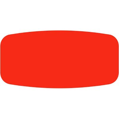 Custom Dayglo 1.25" x .625" Short Oval Label