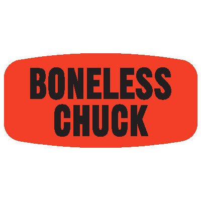 Boneless Chuck Dayglo Label