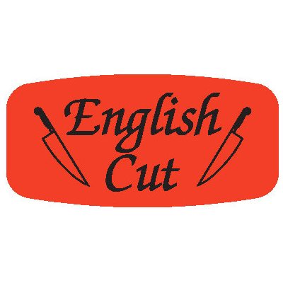 English Cut DayGlo Label
