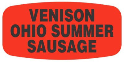 Venison Ohio Summer Sausage DayGlo Label