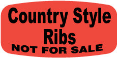 Country Style Ribs NOT FOR SALE DayGlo Label