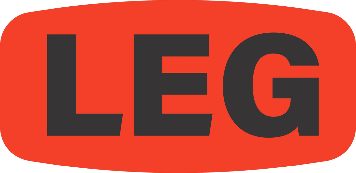 Leg DayGlo Label - 10 MIN