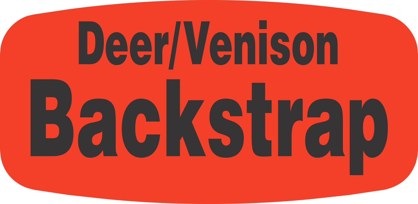 Deer/Venison Backstrap DayGlo Label