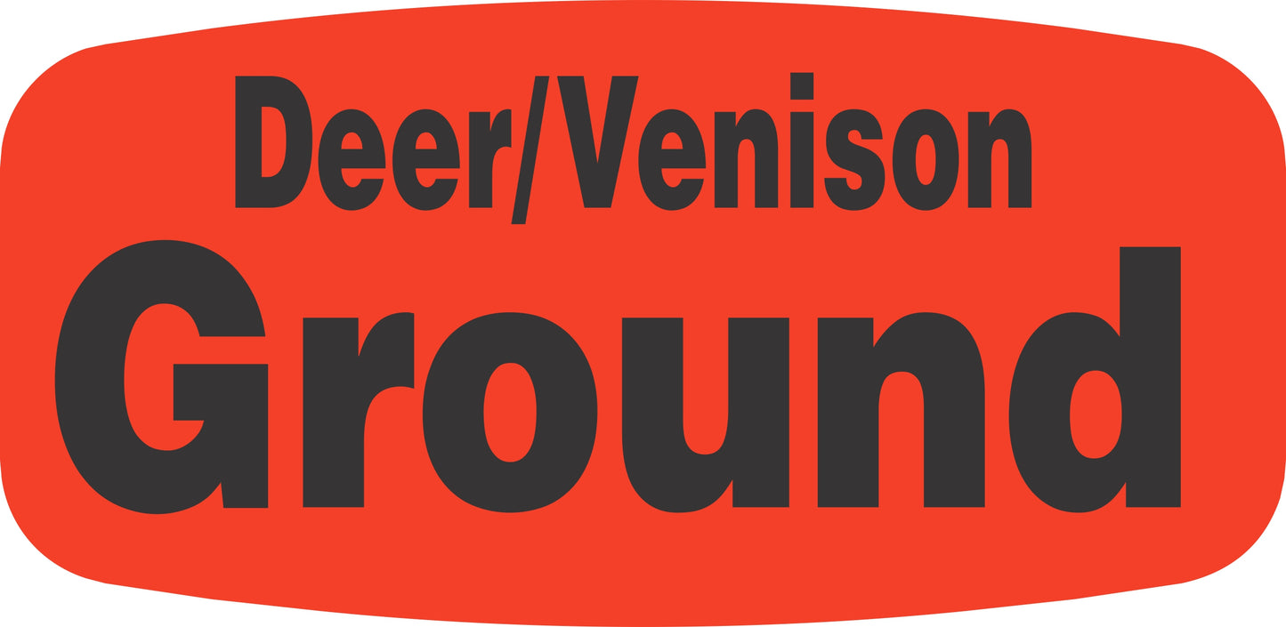 Deer/Venison Ground DayGlo Label