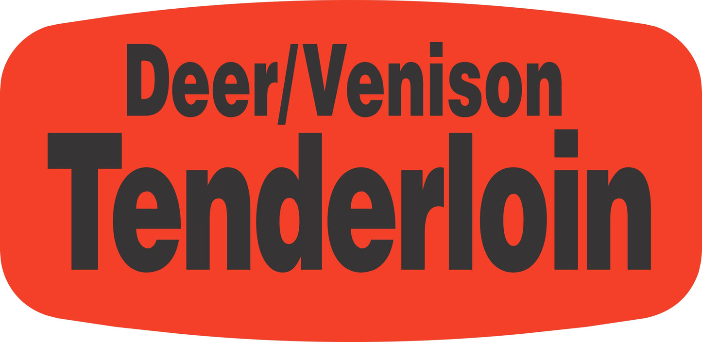 Deer/Venison Tenderloin DayGlo Label