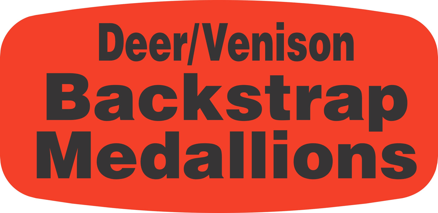 Deer/Venison Backstrap Medallions DayGlo Label