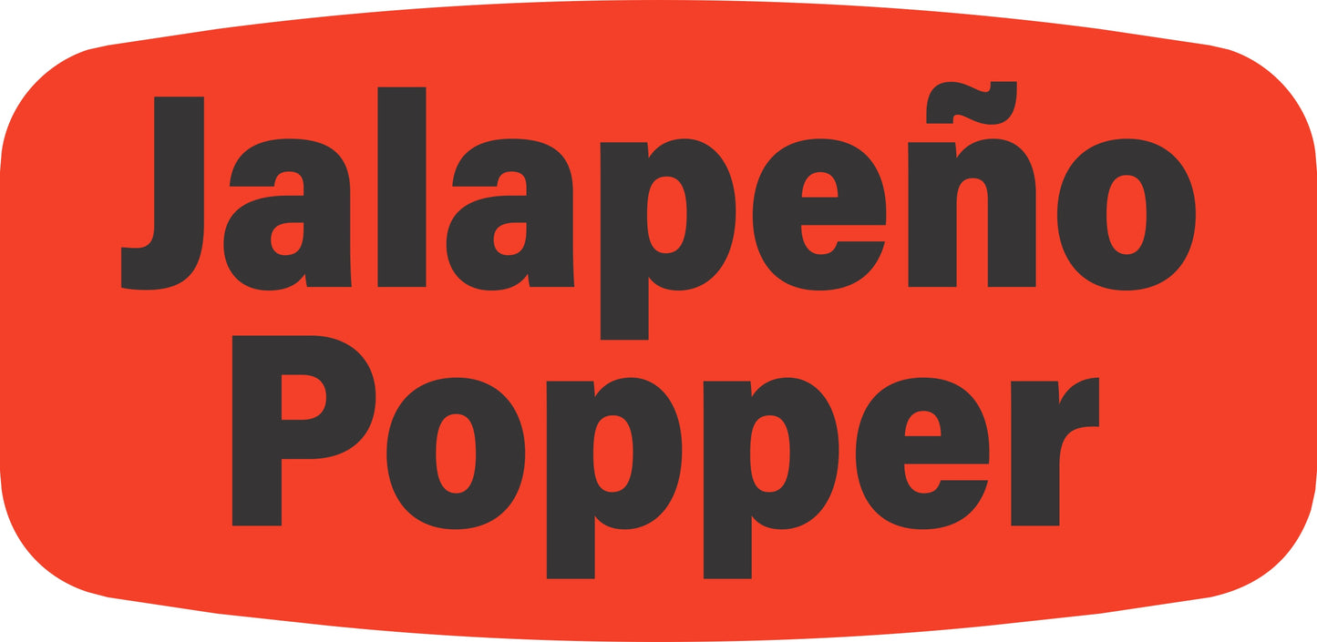 Jalapeno Popper DayGlo Label - 10 MIN