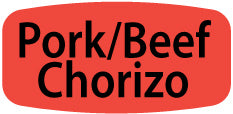 Pork / Beef Chorizo Dayglo Labels, 1000/Roll