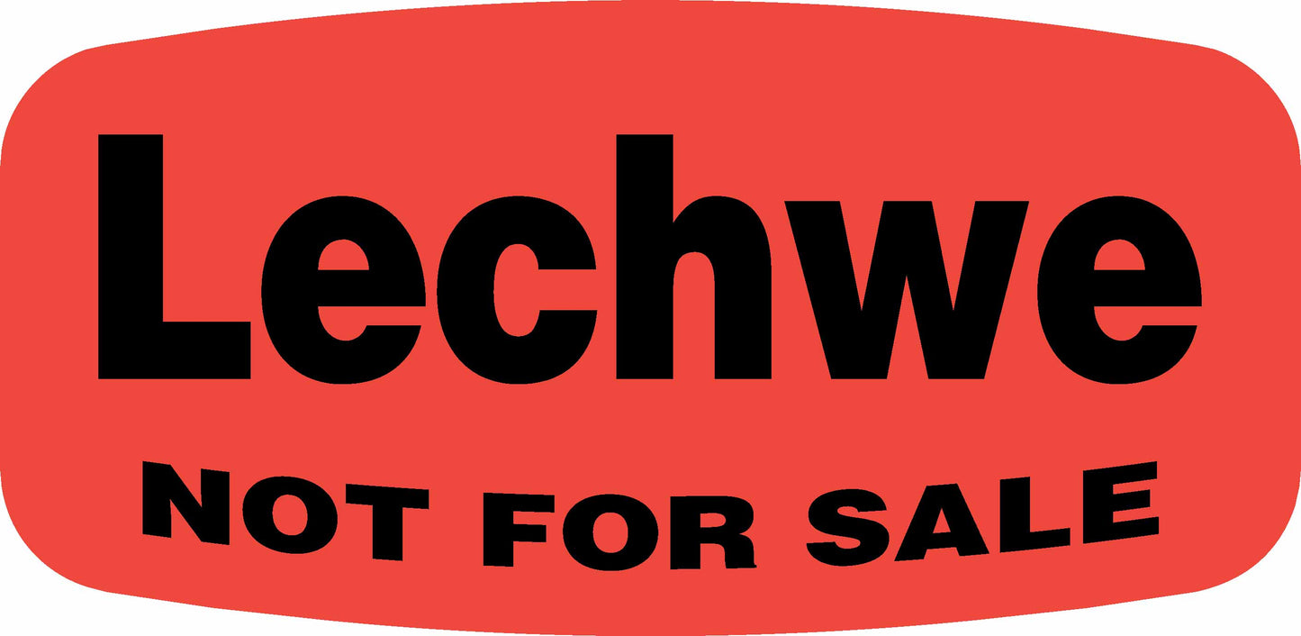 Lechwe NOT FOR SALE DayGlo Label