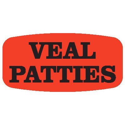 Veal Patties DayGlo Label