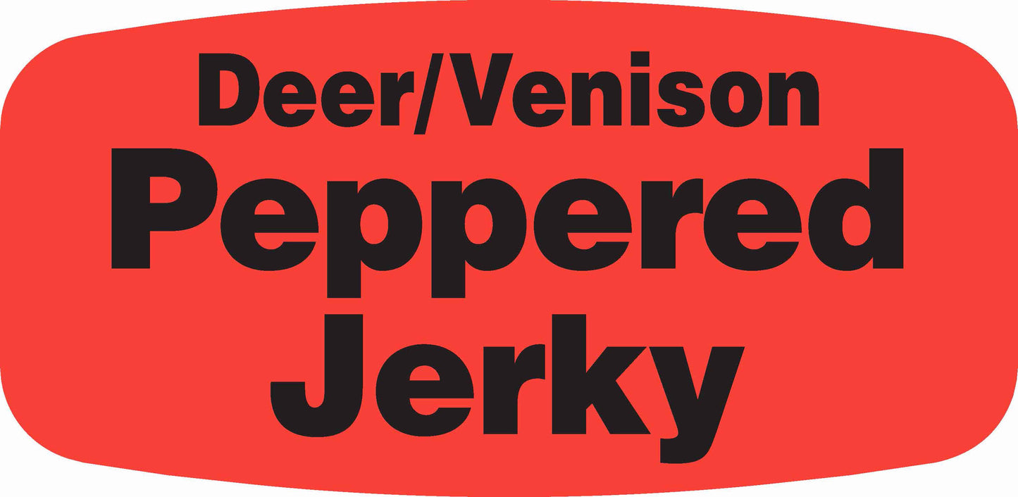 Deer/Venison Peppered Jerky DayGlo Label