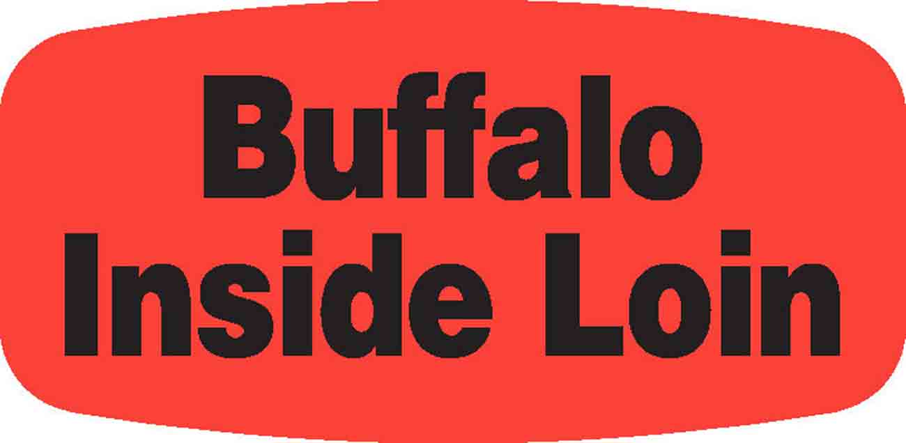 Buffalo Inside Loin DayGlo Label - 10 MIN