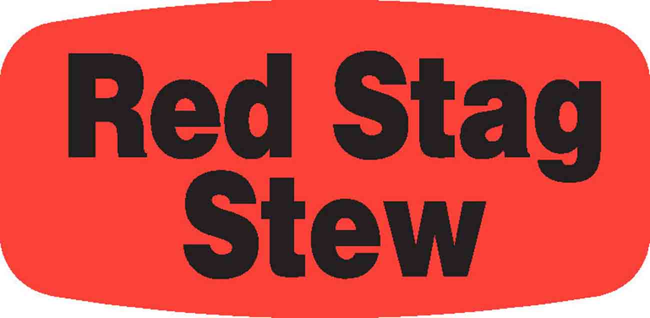 Red Stag Stew DayGlo Label - 10 MIN
