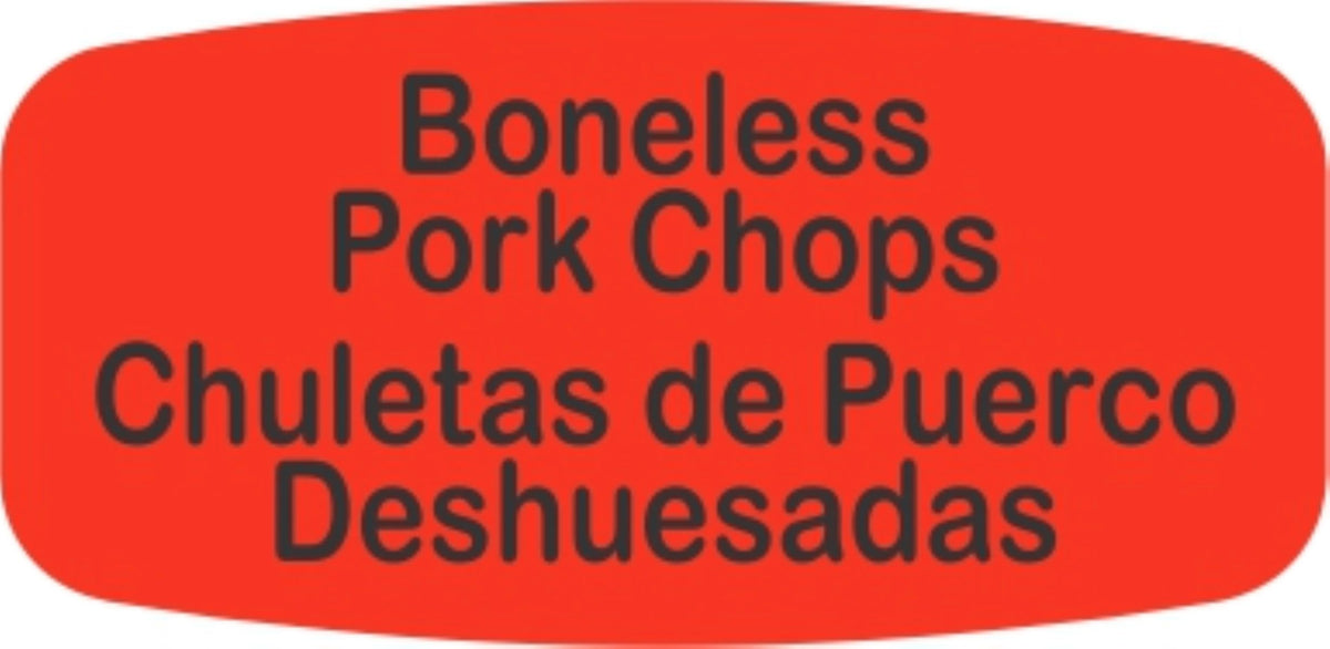Boneless Pork Chops / Chuletas de Puerco Deshuesadas Label