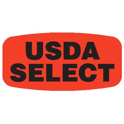 USDA Select DayGlo Label