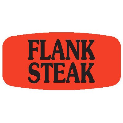 Flank Steak DayGlo Label