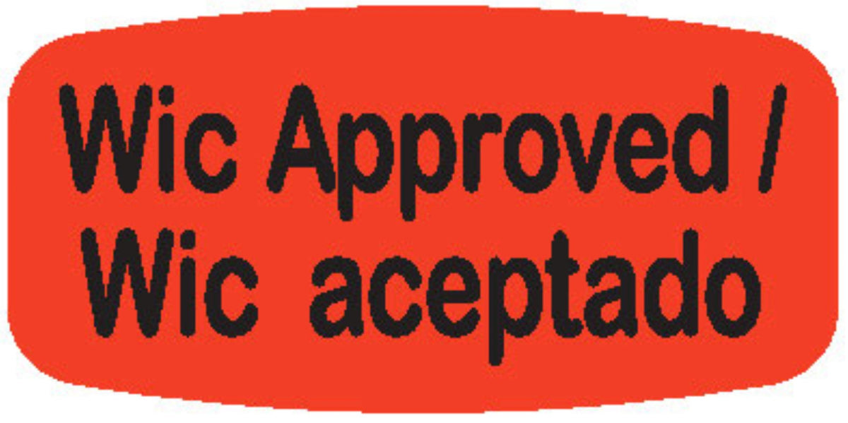 WIC Approved / WIC Aceptado DayGlo Label - 10 MIN