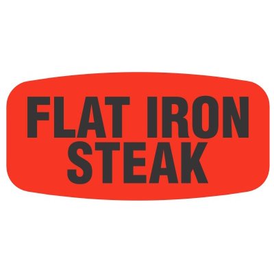Flat Iron Steak DayGlo Label