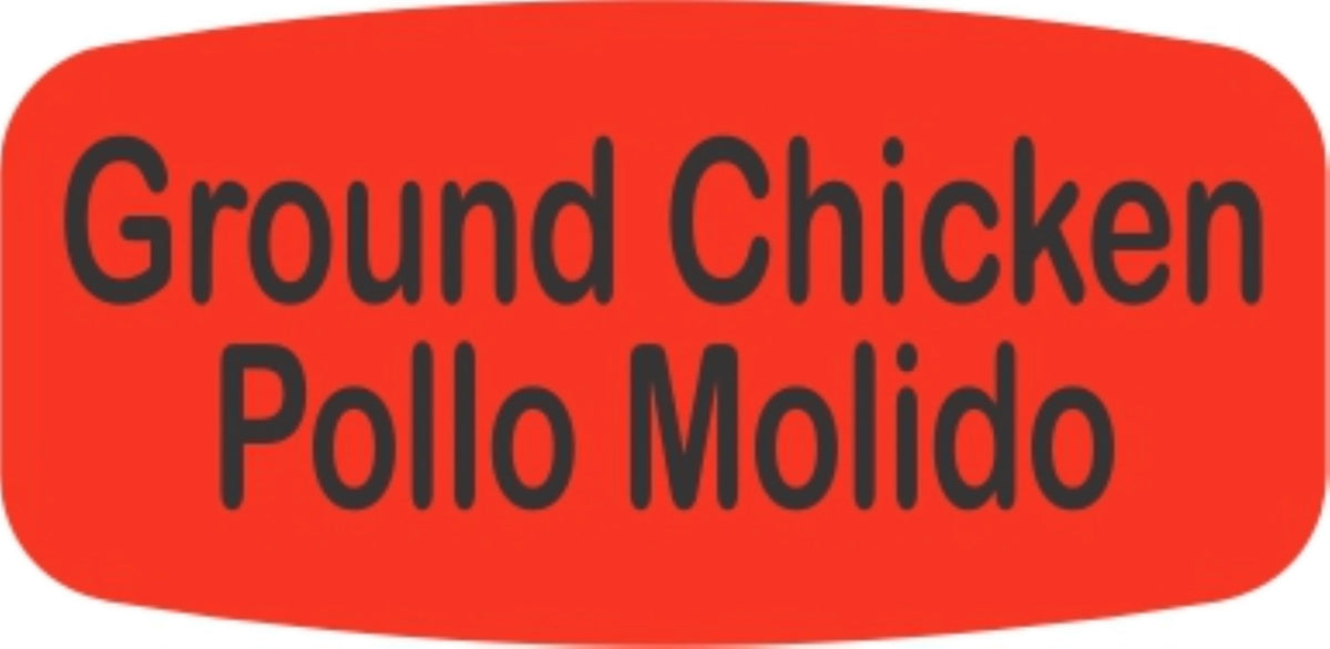 Ground Chicken - Pollo Molido DayGlo Label