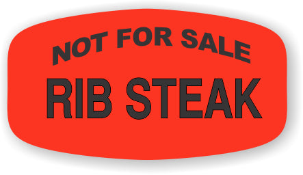 Rib Steak Not For Sale DayGlo Labels, Stickers