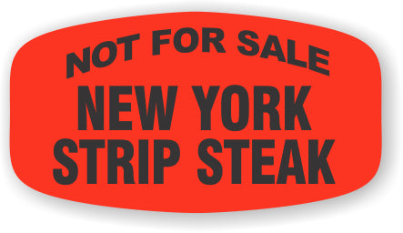 New York Strip Steak Not For Sale DayGlo Labels, Stickers