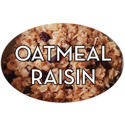 Oatmeal Raisin Flavor Label