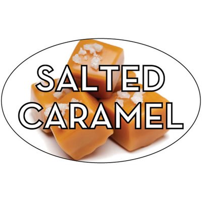 Salted Caramel Bakery Flavor Labels, Salted Caramel Stickers