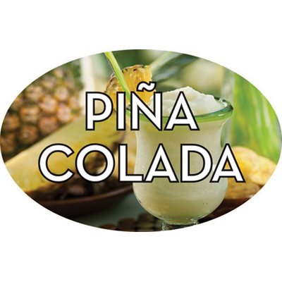 Pina Colada Flavor Label