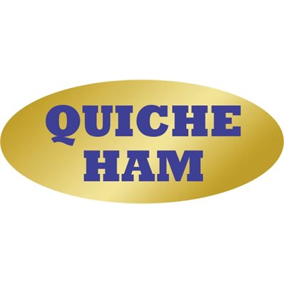 Quiche Ham Foil Label