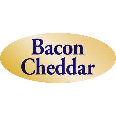Bacon Cheddar Gold Foil Label
