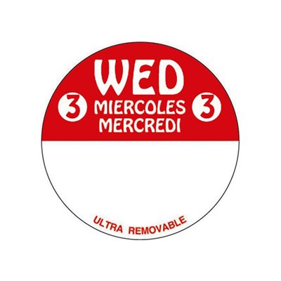 Wed 3 Miercoles MercRedi 2" Label