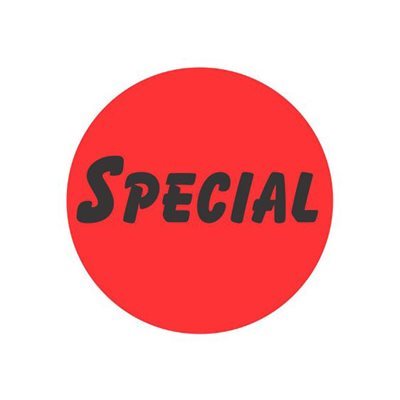Special DayGlo 1.5" Bullseye Label
