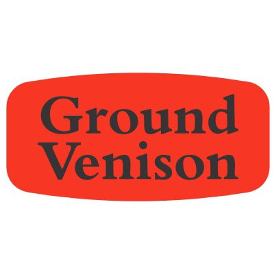 Ground Venison Dayglo Label