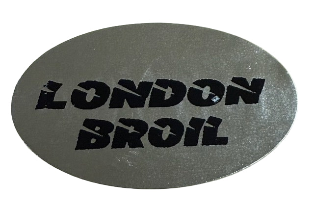 London Broil Silver Foil Label