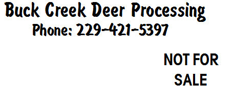 Buck Creek Deer Processing Custom Label