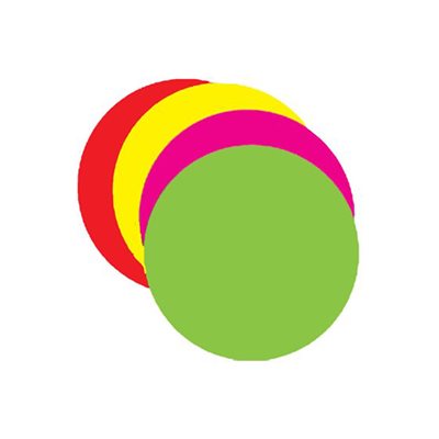 Ultra Glo 5.25" Circle Blank Sign Cards - Variety Color Pack