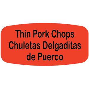 Thin Pork Chops / Chuletas Delgaditas de Puerco Label