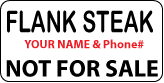 FLANK STEAK Not For Sale Labels