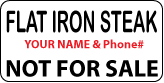 FLAT IRON STEAK Not For Sale Labels