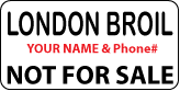LONDON BROIL Not For Sale Labels