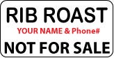 RIB ROAST Not For Sale Labels