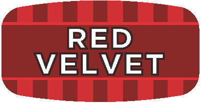 Red Velvet Flavor Labels, Red Velvet Flavor Stickers